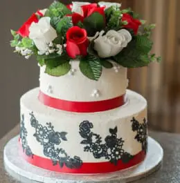 A wedding cake made by Bird-in-Hand's Bakery and Cafe