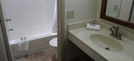 Shower in King Rooms at Bird-in-Hand Family Inn