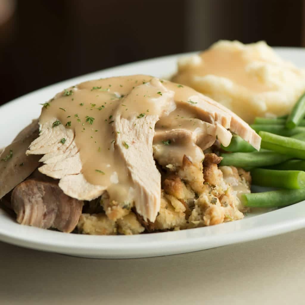 Homemade turkey dinner from Bird-in-Hand Family Restaurant & Smorgasbord