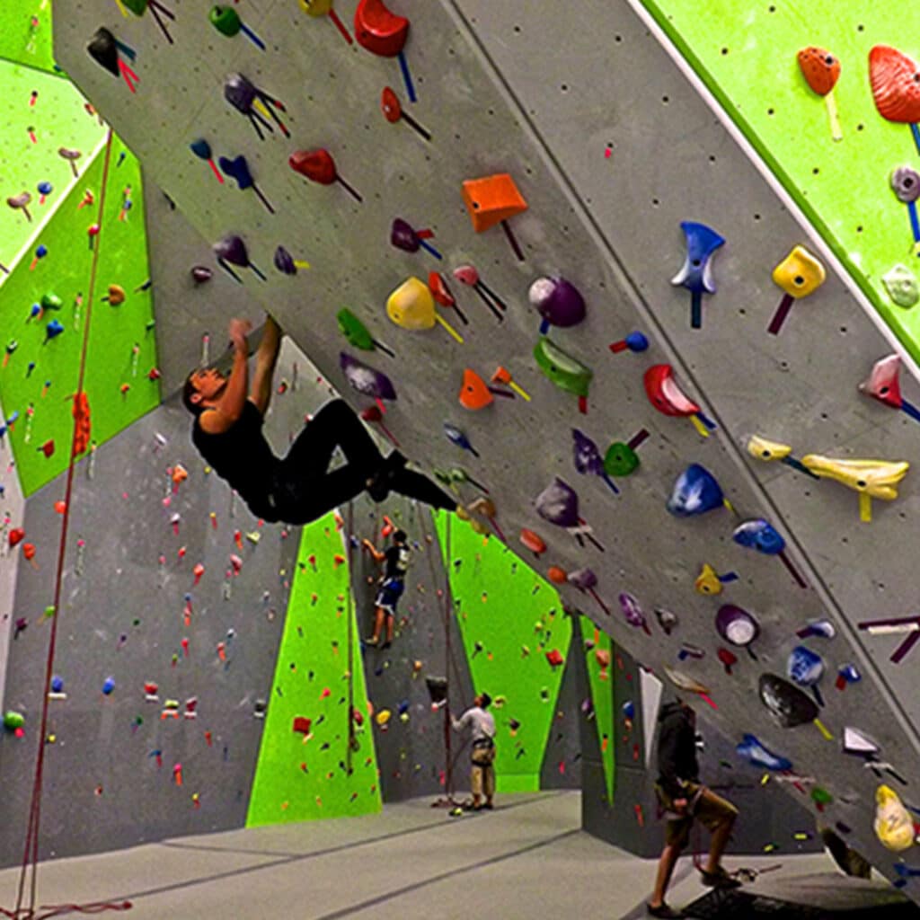 Indoor climbing is perfect rainy day activity at Spooky Nook 